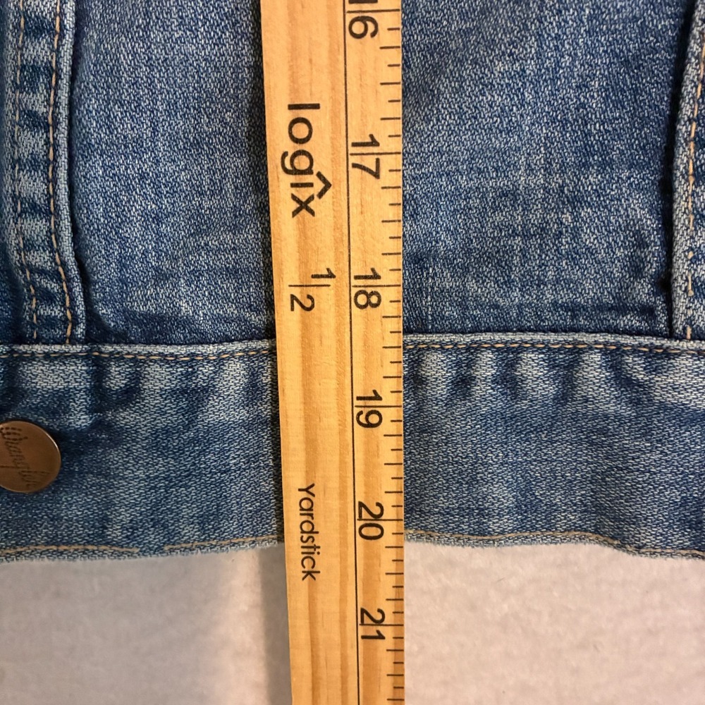 Vtg 70s 80s Wrangler 124MJ Denim USA Made Trucker Jacket Mens 36 Slant Pockets - Picture 13 of 14